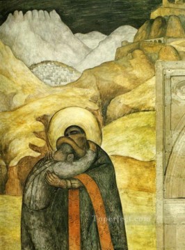 ディエゴ・リベラ Painting - 抱擁 1923 ディエゴ・リベラ